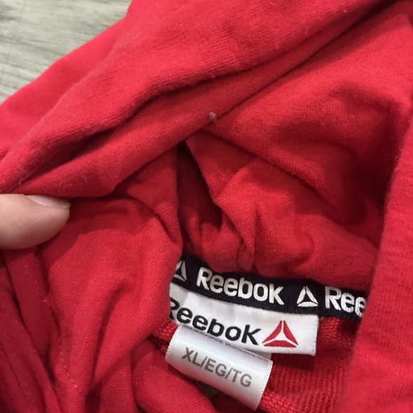 Reebok Hoodie Extra Large Men's Red Dynamic Lightweight Pullover | Size XL - Picture 6 of 7